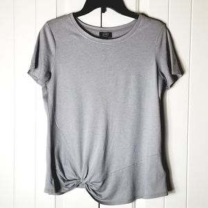 Jones New York Signature Gray Twist Front Top M